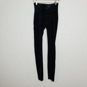 Spanx Womens Velvet Leggings Size S Black 2070 Skinny Shaping Pull On Slimming